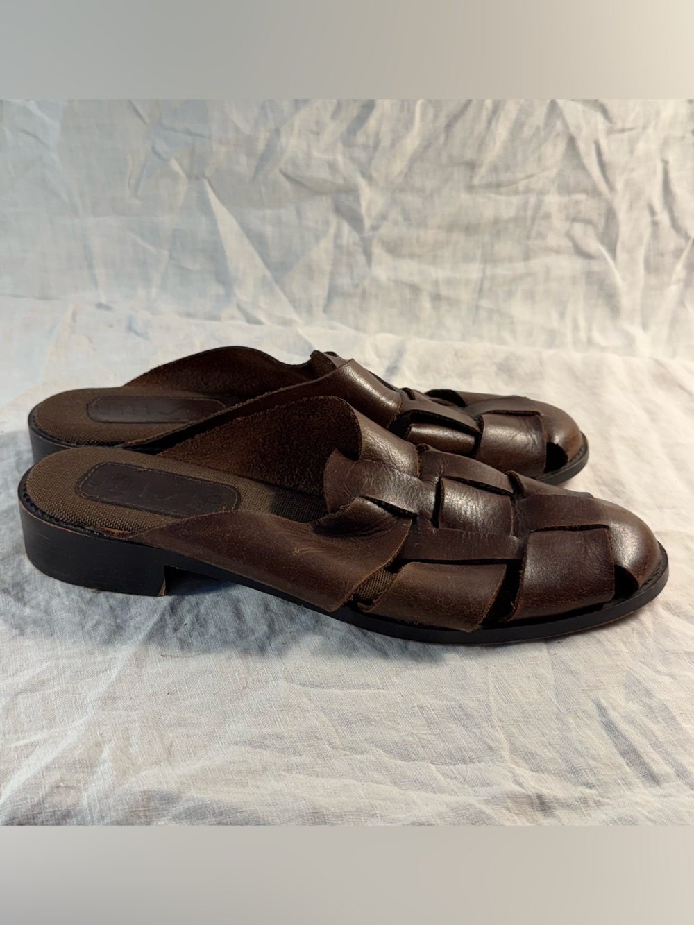 Vintage 90s Leather Mules/Slides